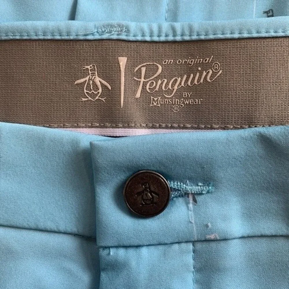 NWT Penguin‎ | Blue Smuff Pete On The Green Printed Golf Short 36
